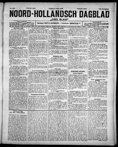 Noord-Hollandsch Dagblad : ons blad 1925-06-05