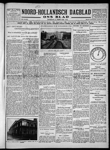 Noord-Hollandsch Dagblad : ons blad 1932-02-09