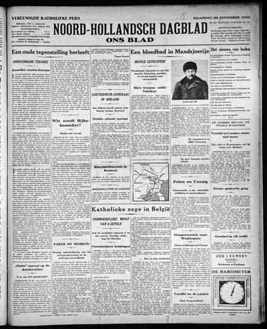 Noord-Hollandsch Dagblad : ons blad 1932-11-28