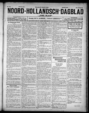 Noord-Hollandsch Dagblad : ons blad 1924-10-21