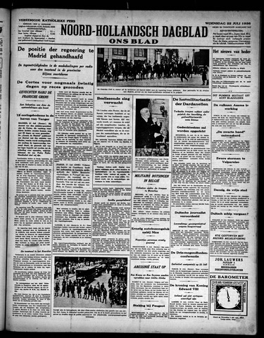 Noord-Hollandsch Dagblad : ons blad 1936-07-22