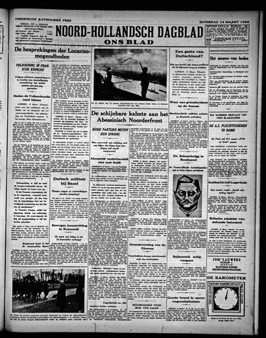 Noord-Hollandsch Dagblad : ons blad 1936-03-14