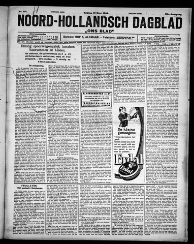 Noord-Hollandsch Dagblad : ons blad 1926-09-10