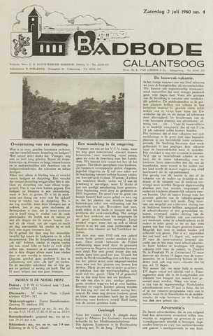 Badbode voor Callantsoog 1960-07-02