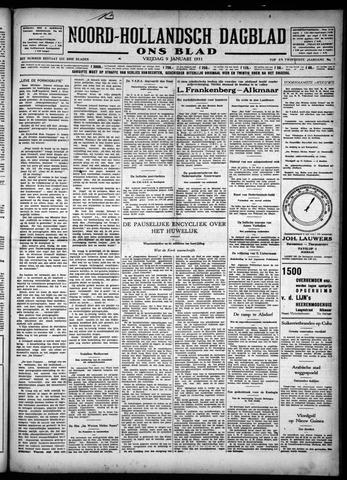 Noord-Hollandsch Dagblad : ons blad 1931-01-09