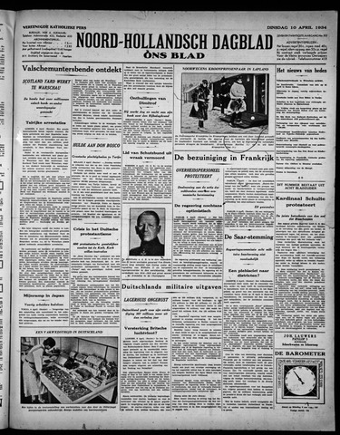 Noord-Hollandsch Dagblad : ons blad 1934-04-10