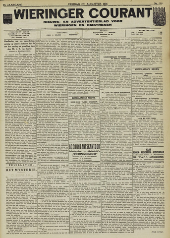 Wieringer courant 1936-08-28