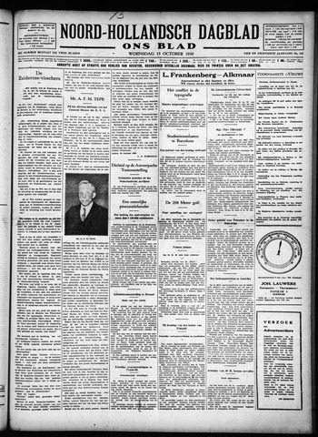 Noord-Hollandsch Dagblad : ons blad 1930-10-15