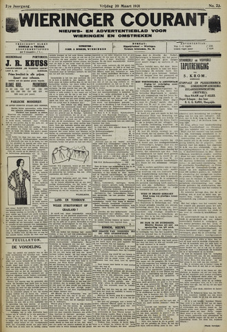 Wieringer courant 1931-03-20