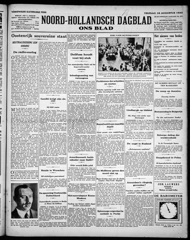 Noord-Hollandsch Dagblad : ons blad 1933-08-18