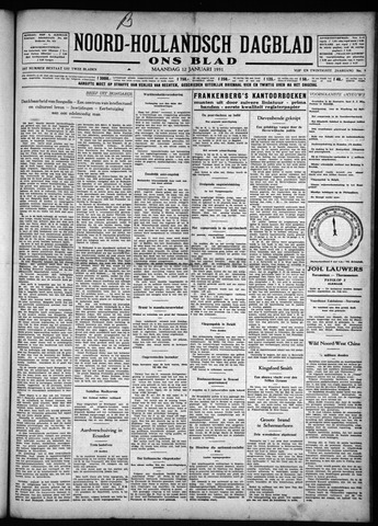 Noord-Hollandsch Dagblad : ons blad 1931-01-12