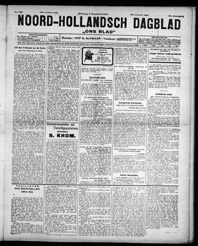 Noord-Hollandsch Dagblad : ons blad 1927-08-02