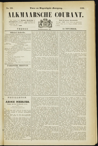 Alkmaarsche Courant 1890-11-14