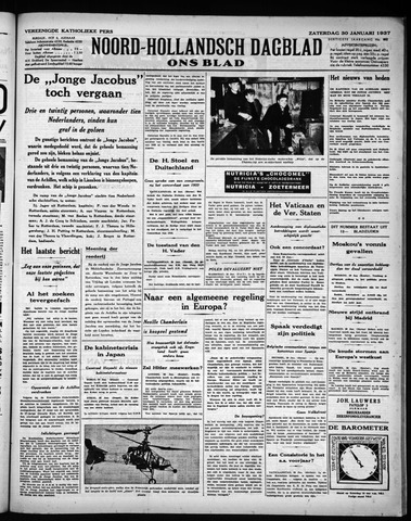 Noord-Hollandsch Dagblad : ons blad 1937-01-30