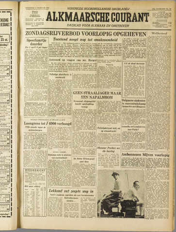 Alkmaarsche Courant 1957-02-06