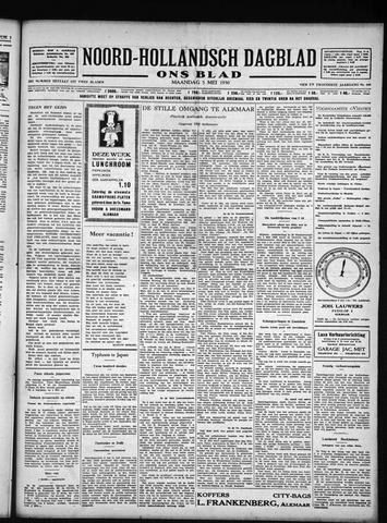 Noord-Hollandsch Dagblad : ons blad 1930-05-05