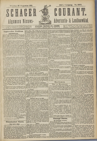 Schager Courant 1921-08-30