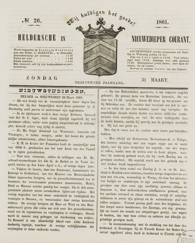 Heldersche en Nieuwedieper Courant 1861-03-31