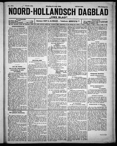 Noord-Hollandsch Dagblad : ons blad 1926-08-31