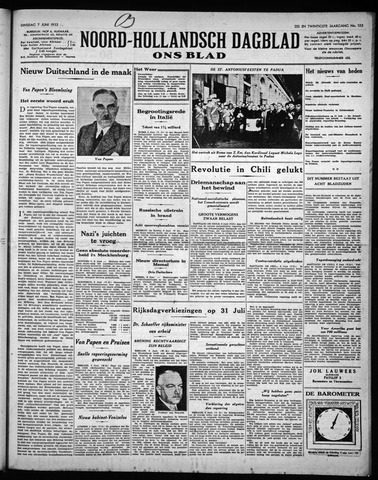 Noord-Hollandsch Dagblad : ons blad 1932-06-07