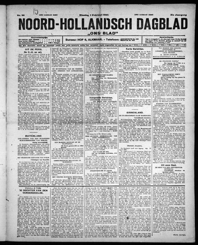 Noord-Hollandsch Dagblad : ons blad 1927-02-01