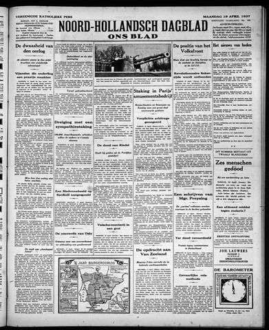 Noord-Hollandsch Dagblad : ons blad 1937-04-19