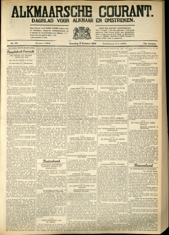 Alkmaarsche Courant 1932-10-11