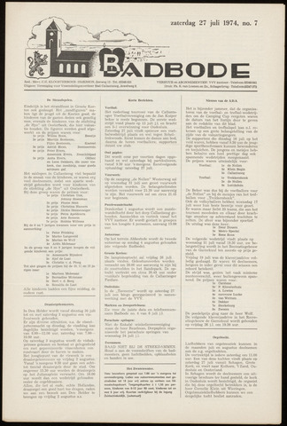 Badbode voor Callantsoog 1974-07-27