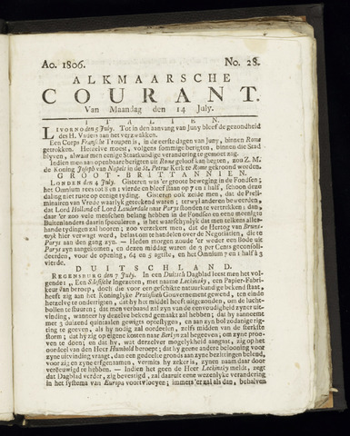 Alkmaarsche Courant 1806-07-14