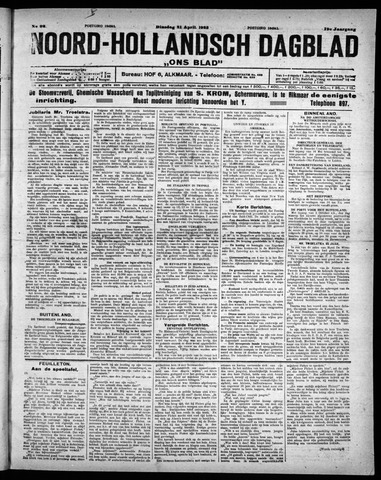Noord-Hollandsch Dagblad : ons blad 1925-04-21