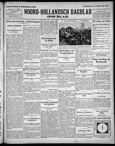 Noord-Hollandsch Dagblad : ons blad 1933-02-16