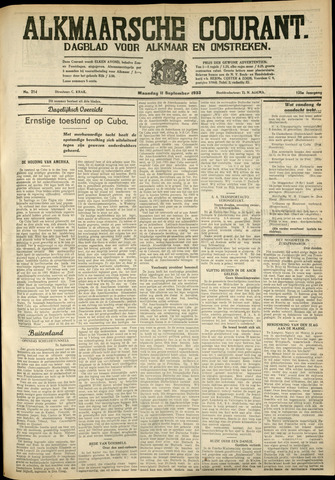 Alkmaarsche Courant 1933-09-11