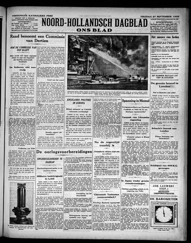 Noord-Hollandsch Dagblad : ons blad 1935-09-27