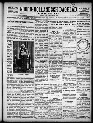 Noord-Hollandsch Dagblad : ons blad 1929-11-19