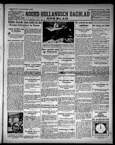 Noord-Hollandsch Dagblad : ons blad 1936-03-28