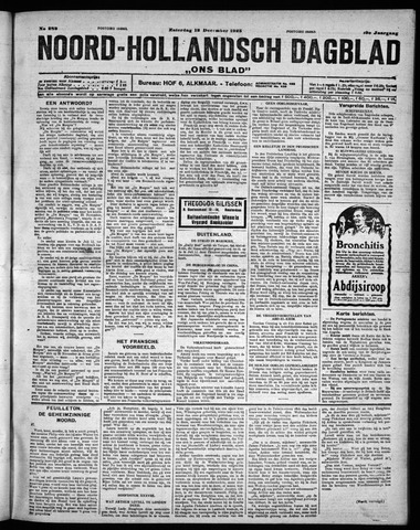 Noord-Hollandsch Dagblad : ons blad 1925-12-12
