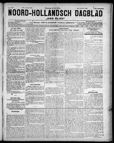 Noord-Hollandsch Dagblad : ons blad 1927-05-23