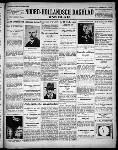 Noord-Hollandsch Dagblad : ons blad 1934-02-27