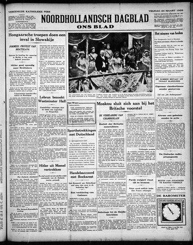 Noord-Hollandsch Dagblad : ons blad 1939-03-24
