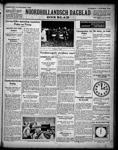 Noord-Hollandsch Dagblad : ons blad 1938-10-01