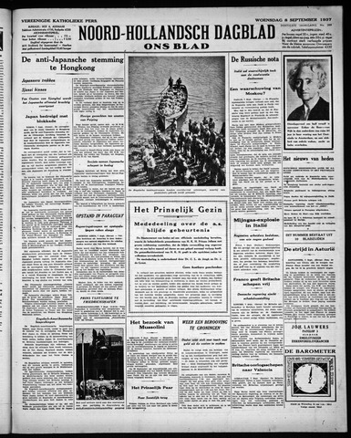 Noord-Hollandsch Dagblad : ons blad 1937-09-08