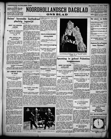 Noord-Hollandsch Dagblad : ons blad 1938-07-11