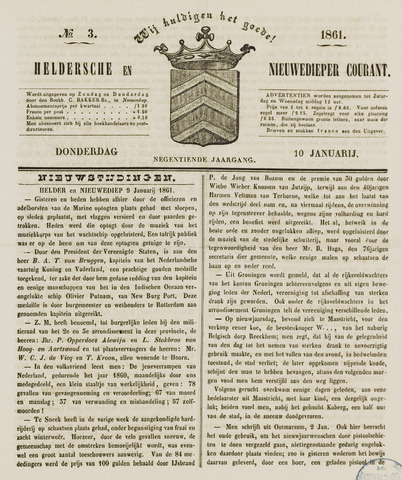 Heldersche en Nieuwedieper Courant 1861-01-10