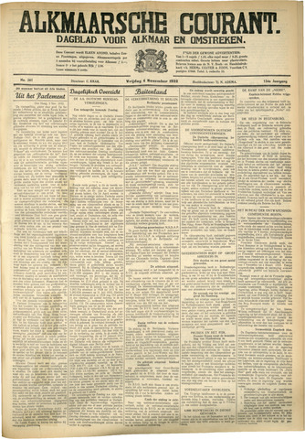Alkmaarsche Courant 1932-11-04