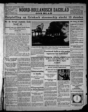 Noord-Hollandsch Dagblad : ons blad 1936-11-02