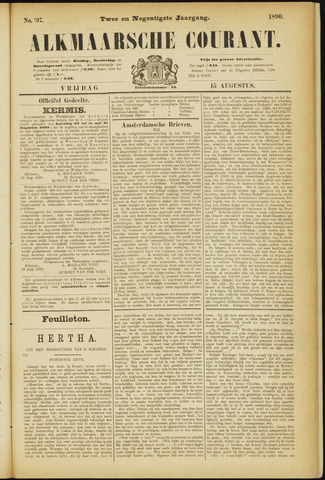 Alkmaarsche Courant 1890-08-15