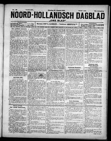 Noord-Hollandsch Dagblad : ons blad 1925-01-27