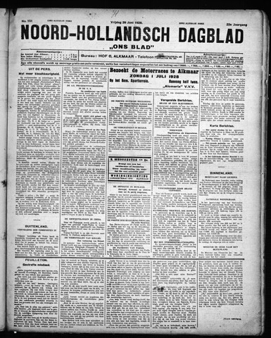 Noord-Hollandsch Dagblad : ons blad 1928-06-29