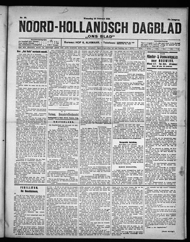 Noord-Hollandsch Dagblad : ons blad 1923-02-28