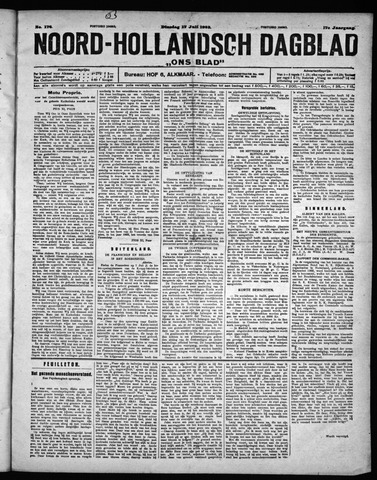 Noord-Hollandsch Dagblad : ons blad 1923-07-17